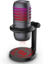 Redragon GM211 Nebula 6 Color LED USB Condenser Gaming Microphone with Desktop Stand