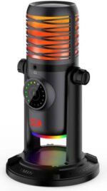 Redragon GM306 Streaming Microphone Touch sound Adjustment OneKey Mute 2Pickup Modes, Built-in Sound - Image 3