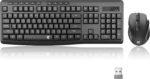 REDragon BS-7367-B Wireless Keyboard and Mouse Combo, 2.4G Full-Sized Ergonomic Computer Keyboard