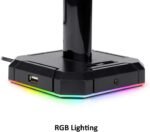 Redragon HA300 SCEPTER Pro RGB Backlit Gaming Headphone Stand with 10 RGB Lighting Modes and 4 USB - Image 4