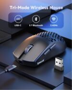 Redragon M725-LIT Honeycomb Shell Gaming Mouse Wireless, Ultra Lightweight 49g, 8000 DPI Tri-Mode BT - Image 2