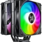 Redragon CC-2177 Agent Air CPU Cooler - Mighty 260w TDP - All-Black 5 Copper Heat Pipes - Dual-Tower