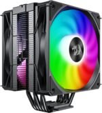 Redragon CC-2177 Agent Air CPU Cooler - Mighty 260w TDP - All-Black 5 Copper Heat Pipes - Dual-Tower
