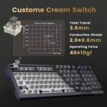 REDragon K688GB-RGB-PRO Wireless Mechanical Keyboard 3 Mode Gasket Mounted RGB Pre-Lubed Linear Swit - Image 3