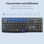 REDragon BS-7367-B Wireless Keyboard and Mouse Combo, 2.4G Full-Sized Ergonomic Computer Keyboard - Image 5