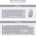 Redragon K530RGB-PRO Draconic — Lunar White 60% Wireless Gaming Keyboard - Image 3