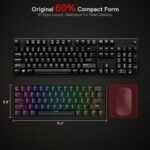Redragon K530RGB-PRO Draconic 60% Wireless Mechanical Keyboard (Brown Switch) - Image 7