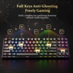 REDragon K552RGB-2 Mechanical Gaming Keyboard, 87-Key Compact, LED Gaming Keyboard with Red Switches - Image 3