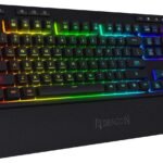 REDragon K512RGB Shiva RGB Backlit Membrane Gaming Keyboard with Multimedia Keys, Linear Mechanical-