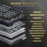 REDragon K688GB-RGB-PRO Wireless Mechanical Keyboard 3 Mode Gasket Mounted RGB Pre-Lubed Linear Swit - Image 4