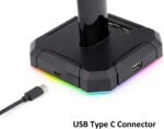 Redragon HA300 SCEPTER Pro RGB Backlit Gaming Headphone Stand with 10 RGB Lighting Modes and 4 USB - Image 5