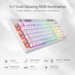 REDragon K512W-RGB Shiva RGB Backlit Membrane Gaming Keyboard with Multimedia Keys, Linear Mechanica - Image 4