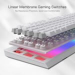 REDragon K512W-RGB Shiva RGB Backlit Membrane Gaming Keyboard with Multimedia Keys, Linear Mechanica - Image 3