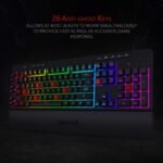 REDragon K512RGB Shiva RGB Backlit Membrane Gaming Keyboard with Multimedia Keys, Linear Mechanical- - Image 7