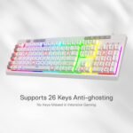 REDragon K512W-RGB Shiva RGB Backlit Membrane Gaming Keyboard with Multimedia Keys, Linear Mechanica - Image 6