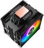 Redragon CC-2177 Agent Air CPU Cooler - Mighty 260w TDP - All-Black 5 Copper Heat Pipes - Dual-Tower - Image 6