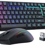 Redragon S107-KS Wireless Gaming Keyboard and Mouse, RGB Backlit, 3 Mode (Wired/2.4G/BT)