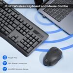 REDragon BS-7367-B Wireless Keyboard and Mouse Combo, 2.4G Full-Sized Ergonomic Computer Keyboard - Image 2