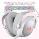 Redragon H510-PRO Zeus 3-Mode Wireless Gaming Headset — Lunar White - Image 4