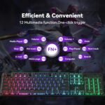 Redragon S107-KS Wireless Gaming Keyboard and Mouse, RGB Backlit, 3 Mode (Wired/2.4G/BT) - Image 8