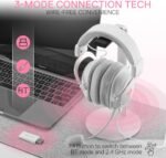 Redragon H510-PRO Zeus 3-Mode Wireless Gaming Headset — Lunar White - Image 3