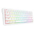 Redragon K730W-RGB-PRO RGB Pro Draconic V2 White 60% Gasket Wireless Mechanical Keyboard - Image 8