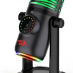 Redragon GM306 Streaming Microphone Touch sound Adjustment OneKey Mute 2Pickup Modes, Built-in Sound