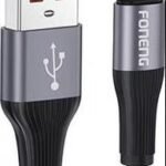 FONENG X112 USB-A to USB-C Fast Charging Cable (1.0M, Black)