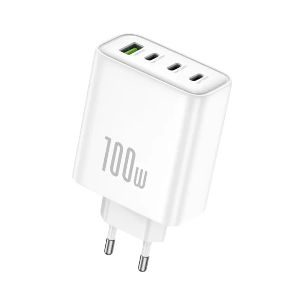 FONENG GaN40-EU 4-Port 100W GaN Fast Wall Charger (Stand-Alone / Cable Not Included)