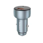 FONENG C18 Dual-Port Metal Fast Car Charger (48W, USB-C to USB-C Cable Included)