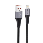 FONENG X112 USB-A to Lightning Fast Charging Cable (1.0M, Black)