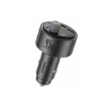 FONENG C26 Dual-Port Metal Fast Car Charger (45W, Cable Not Included) Bluetooth