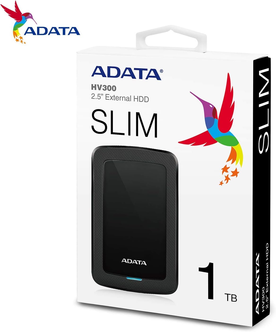 1bf0b900b0625b0fa10fcc6512b2cd47 ADATA HV300 External 1TB HDD Silm - الصورة 1