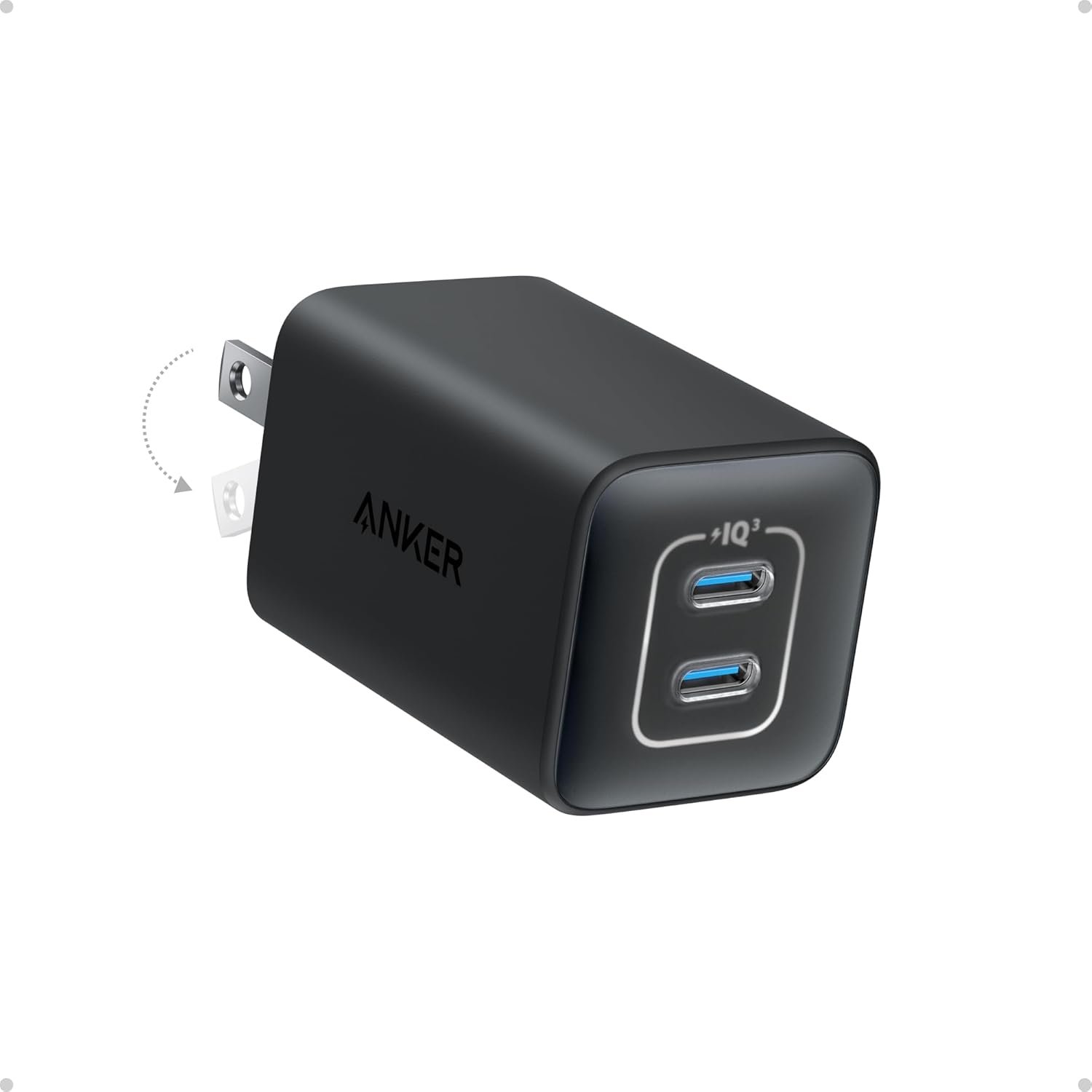 a2b968da9793c520363e2c872c3c75b5 Anker Nano 47W Fast Charger USB C 2-Port Black Cable not Included - الصورة 1