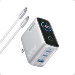 Anker Charger 100W 3-Ports Smart Display Silver Cable Included